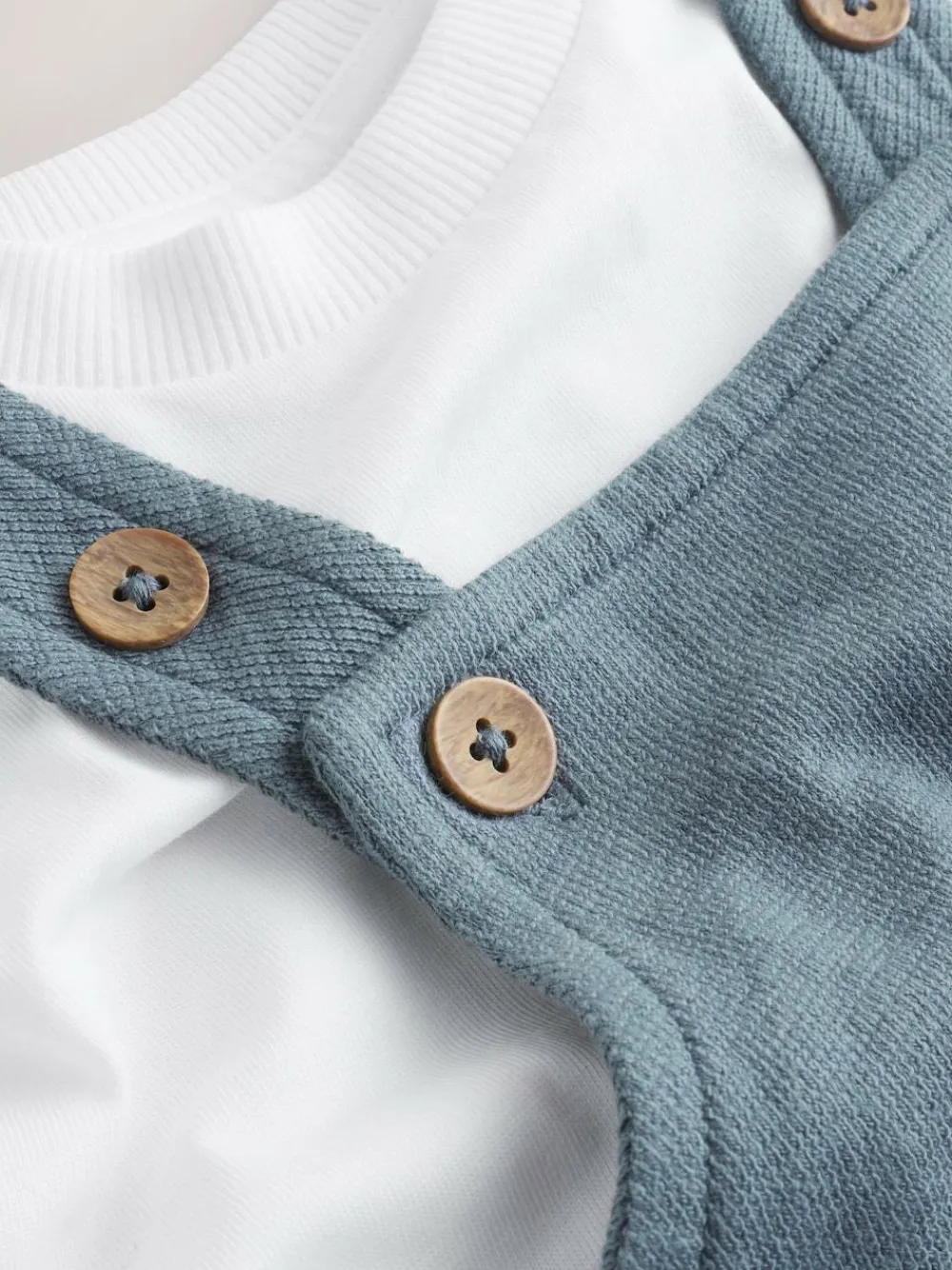 Hot Next Blue Dungarees and T-Shirt Set (3mths-7yrs)