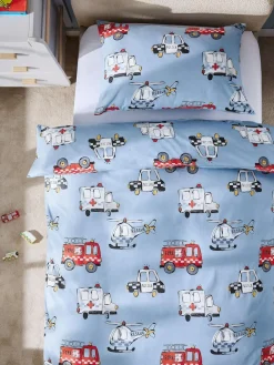 Online Next Duvet Cover and Pillowcase Set Blue