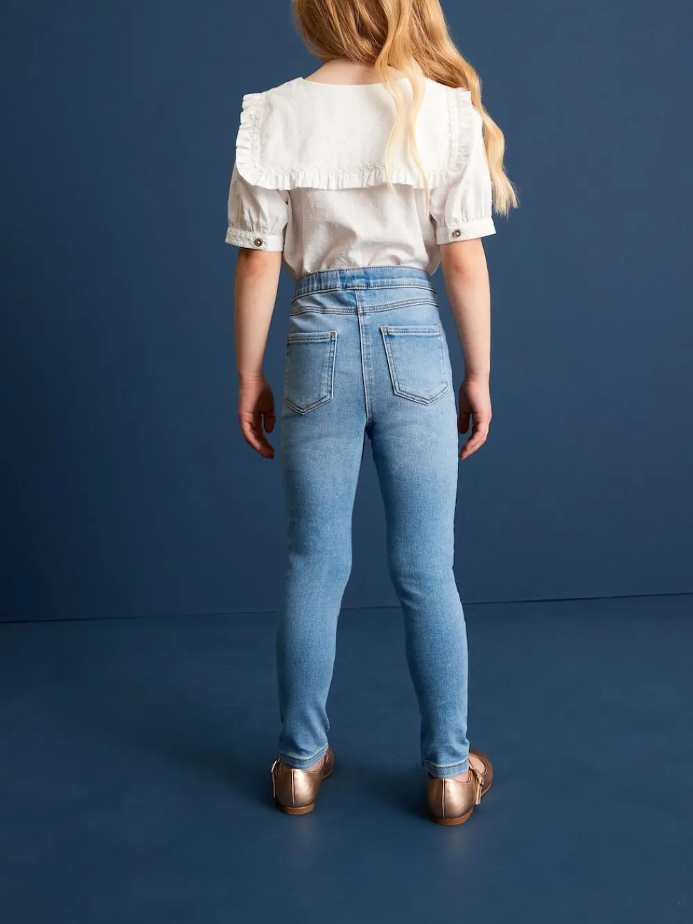 Next Elasticated Waist Jeggings 2 Pack (3-16yrs) Blue