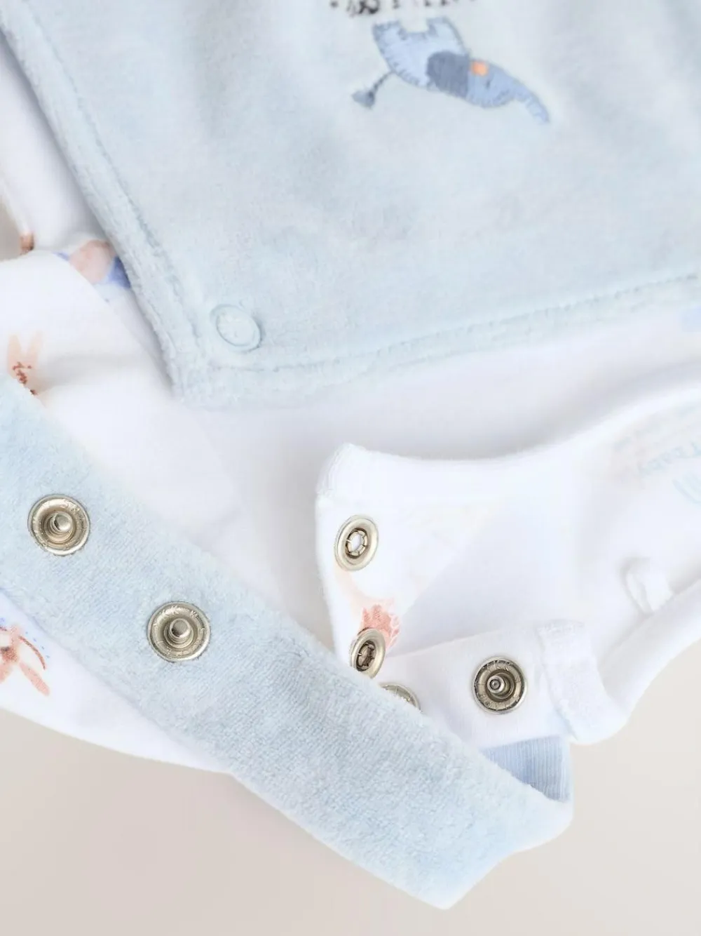 Next Baby Velour Dungarees and Bodysuit Set (0mths-3yrs)^BOY Rompers & Overalls|Dungarees