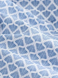 Sale Next Easy Iron With Short Sleeve Oxford Shirt Blue Fan Print