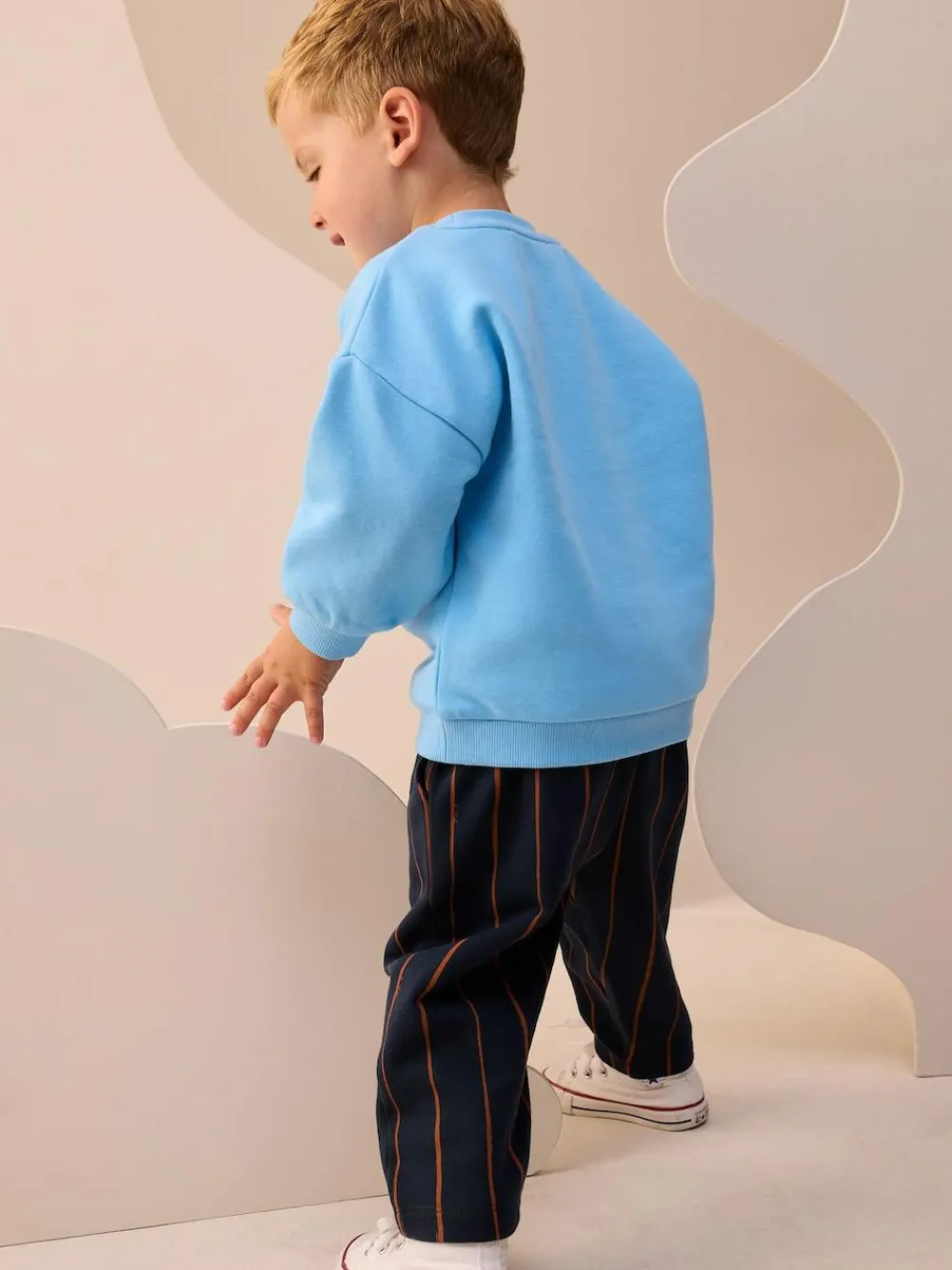 Sale Next Blue Farm Animal Single Sweatshirt And Stripe Joggers Set (3mths-7yrs)