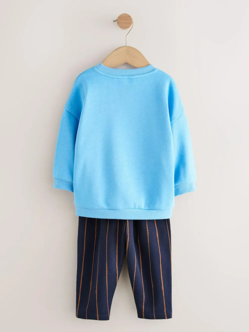 Sale Next Blue Farm Animal Single Sweatshirt And Stripe Joggers Set (3mths-7yrs)