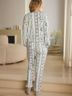 Best Next Blue Floral Cosy Long Sleeve Pyjamas