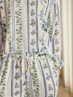 Best Next Blue Floral Cosy Long Sleeve Pyjamas