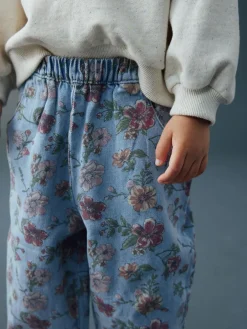 Outlet Next Pullon Barrel Jeans (3mths-7yrs) Blue Floral Print