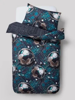 Next Blue Football Duvet Cover and Pillowcase Set^ Bedsets & Duvet Covers|Childrens Bedding