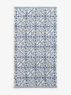 Next Blue Geo Tile 100% Cotton Towel^ Towels & Bathmats