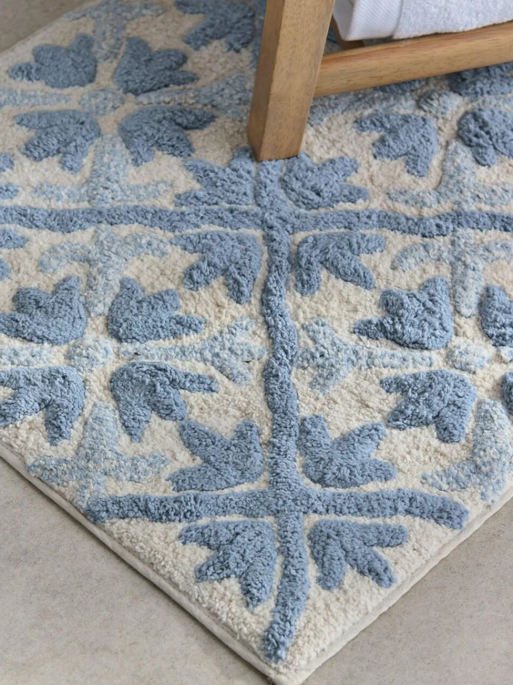 Next Blue Geo Tile Bath Mat^ Towels & Bathmats