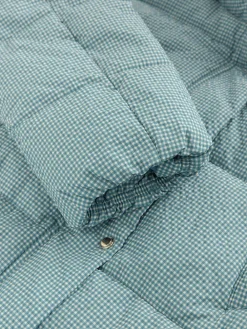 Next Blue Gingham Shower Resistant Padded Hooded Longline Coat^Women Coats & Jackets|Coats & Jackets