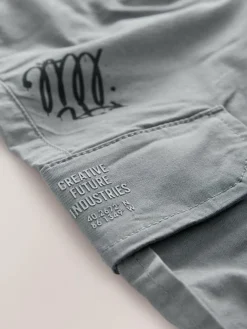 Next Blue Graffiti Loose Fit Cargo Trousers (3-16yrs)^BOY Joggers|Pants & Chinos