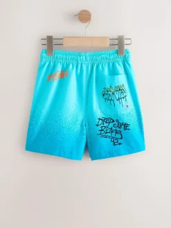 Next Blue Graffiti Printed Swim Shorts (3-16yrs)^BOY Swimwear