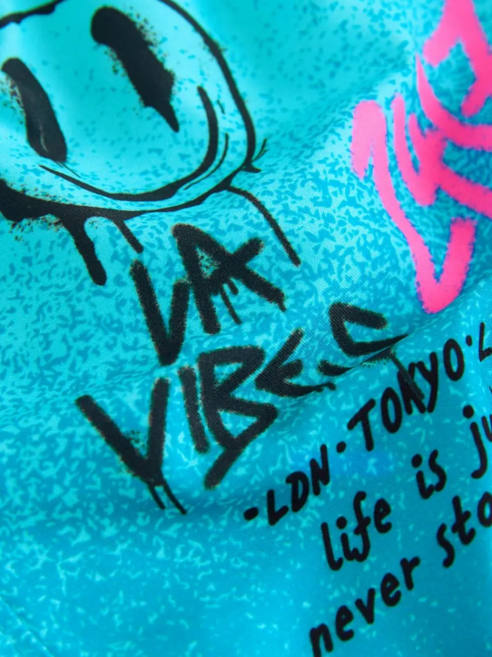 Next Blue Graffiti Printed Swim Shorts (3-16yrs)^BOY Swimwear