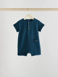 Next Grandad Button Neck 4 Pack Baby Rompers^BOY Sets & Co-Ords|Sets & Co-Ords