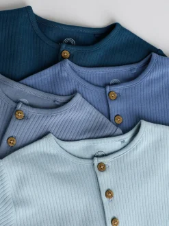 Next Grandad Button Neck 4 Pack Baby Rompers^BOY Sets & Co-Ords|Sets & Co-Ords