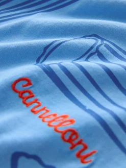 Next Blue Graphic Short Sleeve Jersey Pyjamas Set^ Pyjamas