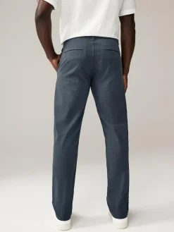 Next Blue Grey Mid Slim Fit Stretch Chinos Trousers^ Pants & Chinos