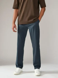 Next Blue Grey Mid Straight Fit Stretch Chinos Trousers^ Nightwear|Pants & Chinos