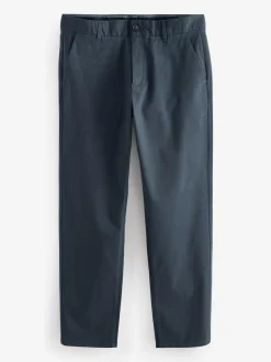 Next Blue Grey Mid Straight Fit Stretch Chinos Trousers^ Nightwear|Pants & Chinos