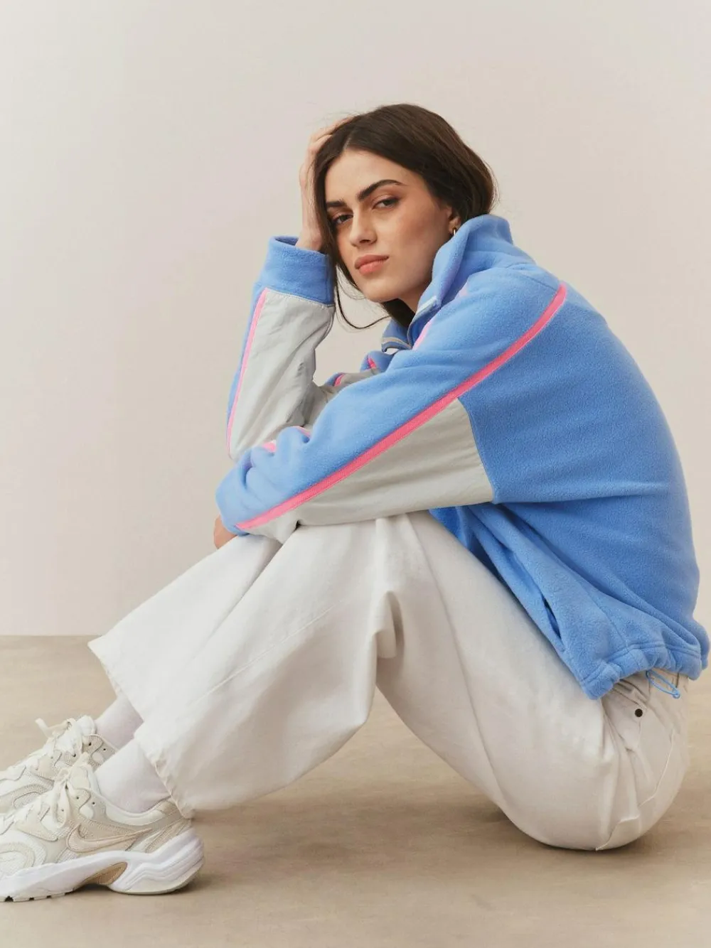 Next Half Zip Fleece with Colourblock Panels^Women Hoodies & Sweatshirts|Coats & Jackets