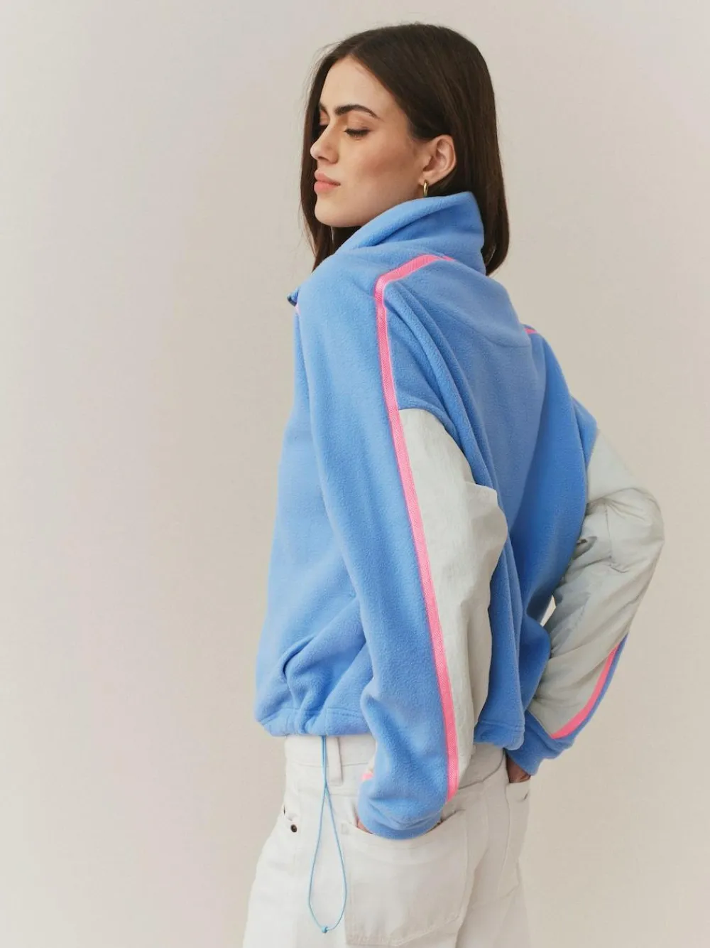 Next Half Zip Fleece with Colourblock Panels^Women Hoodies & Sweatshirts|Coats & Jackets
