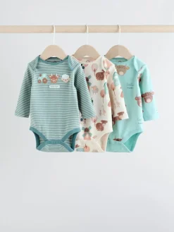 Next Blue Hamish Long Sleeve Bodysuits 3 Pack^ Baby Winter Clothing|Cosy Club