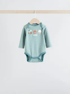 Next Blue Hamish Long Sleeve Bodysuits 3 Pack^ Baby Winter Clothing|Cosy Club