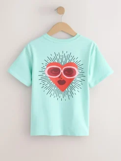 Sale Next Kendra Dandry Oversized T-Shirt (3-16yrs) Blue Heart