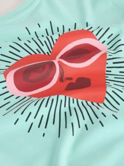 Sale Next Kendra Dandry Oversized T-Shirt (3-16yrs) Blue Heart