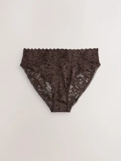 Next High Leg All Over Lace Knickers 3 Pack^Women Panties|All Lingerie