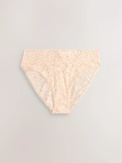 Next High Leg All Over Lace Knickers 3 Pack^Women Panties|All Lingerie