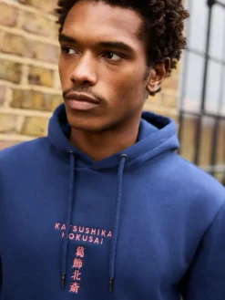 Next Blue Hokusai Licence Graphic Crew Neck Sweatshirt^ Sweatshirts & Hoodies|Sweatshirts & Hoodies