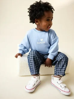Next Blue I Love Snacks All-Over Print Crew Neck Sweatshirt (3mths-7yrs)^BOY Sweatshirts & Hoodies|Baby Boys