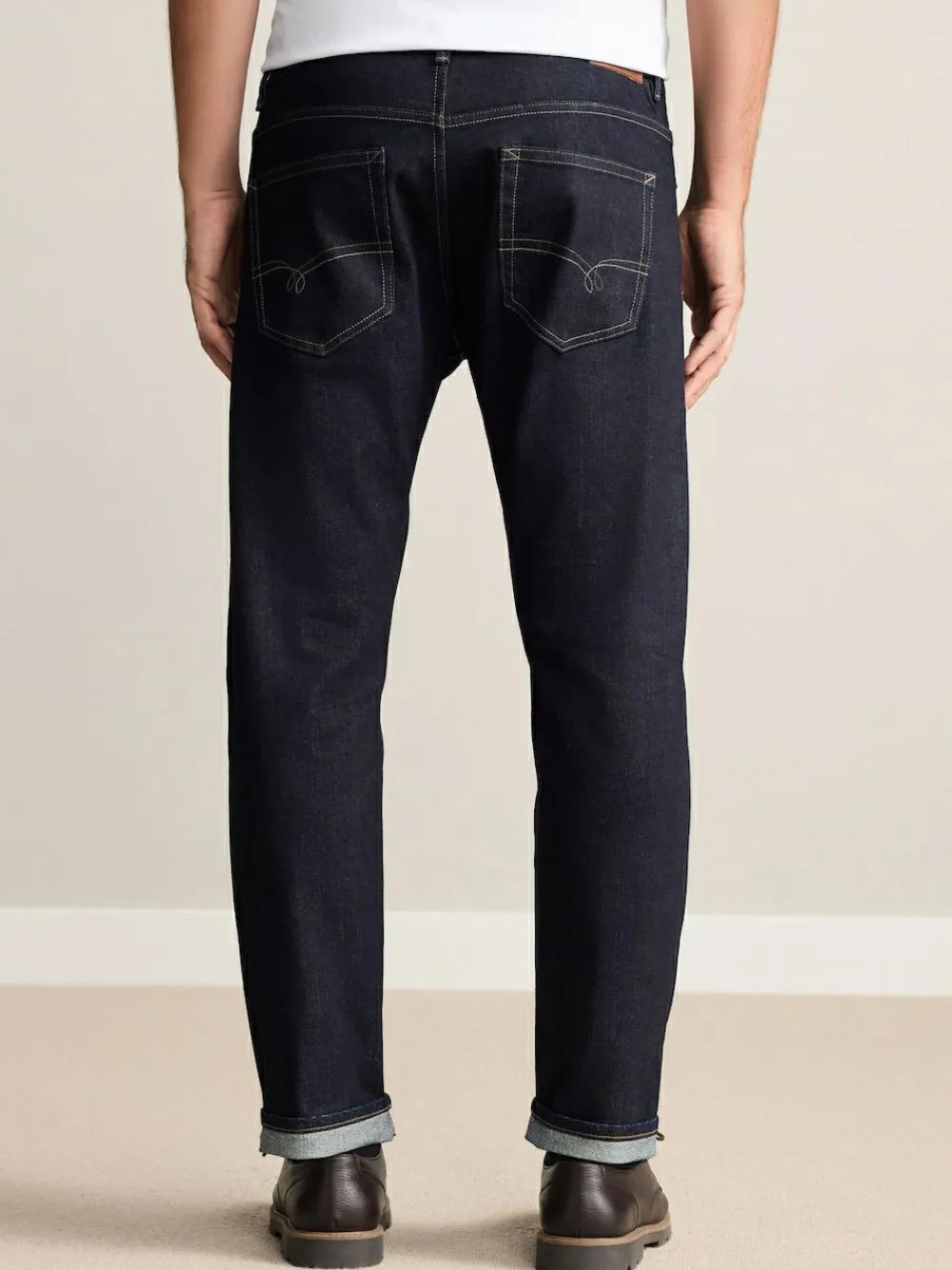 Sale Next Slim Fit Signature Selvedge Denim Jeans Blue Indigo Rinse