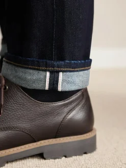 Sale Next Slim Fit Signature Selvedge Denim Jeans Blue Indigo Rinse