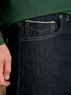 Sale Next Straight Fit Signature Selvedge Denim Jeans Blue Indigo Rinse