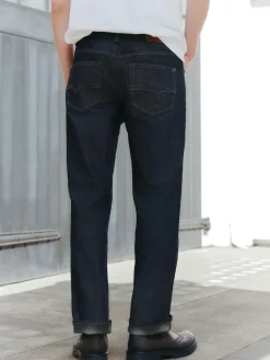 Next Straight Fit Signature Brushed Cosy Check Denim Jeans^ Jeans|Jeans