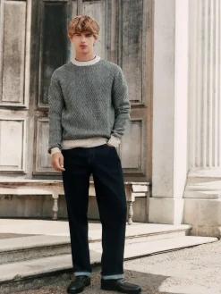 Next Straight Fit Signature Brushed Cosy Denim Jeans With Wool^ Jeans|Jeans