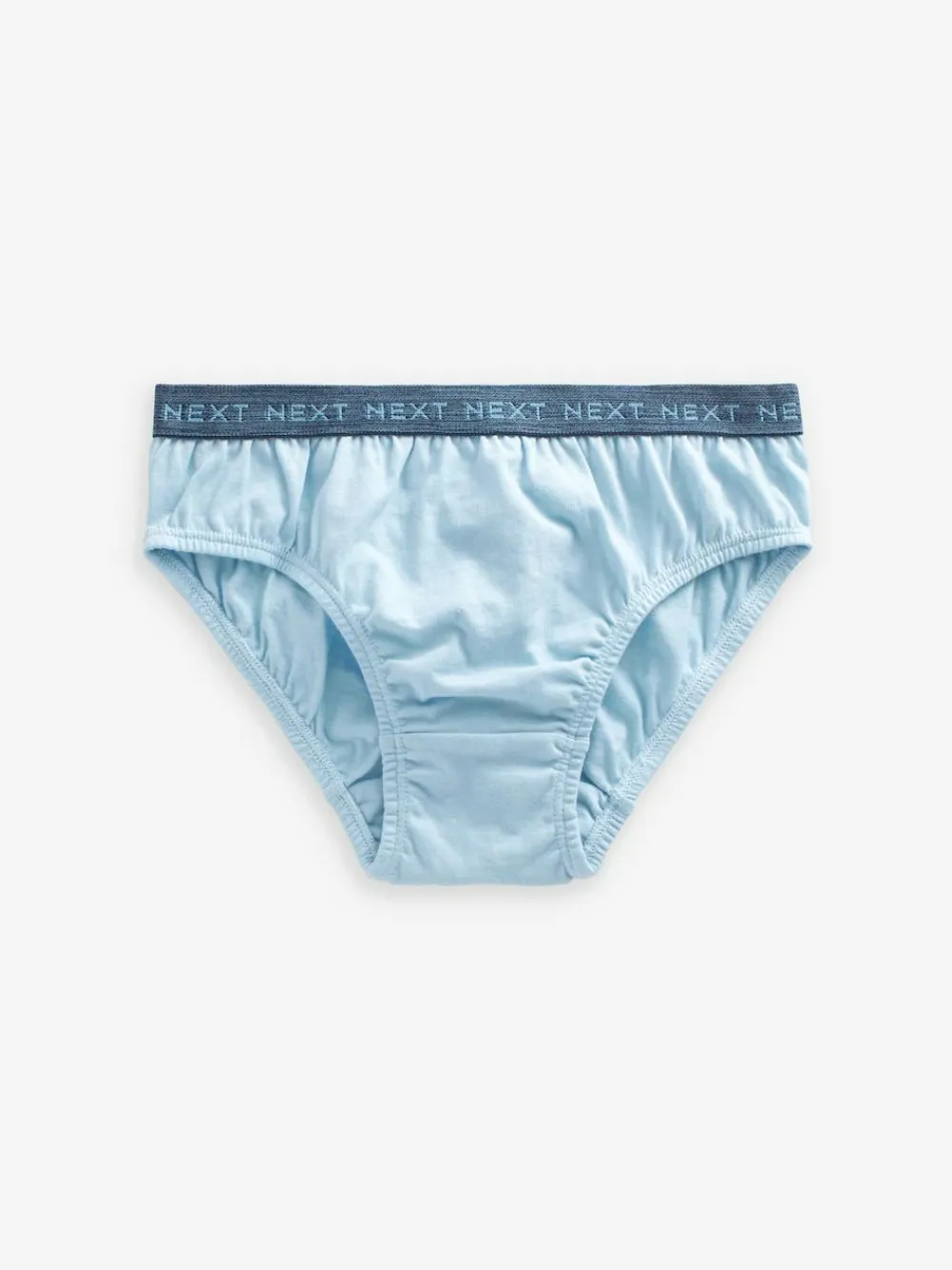 Sale Next 100% Cotton Briefs 5 Pack (1.5-16yrs) Blue Jacquard waistband
