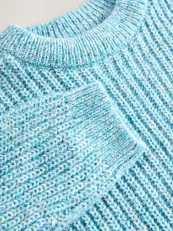 Sale Next Knitted Crew Neck Jumper (3mths-7yrs) Blue