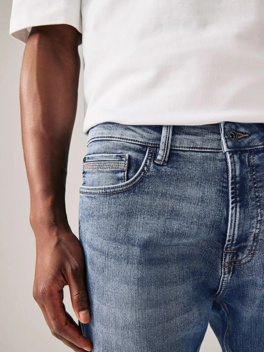 Sale Next Blue Light Vintage Skinny Fit Comfort Stretch Jeans