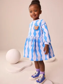 Next Blue Lion Sweat Dress (3mths-7yrs)^ Baby Girls|Baby Girls