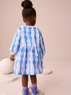 Next Blue Lion Sweat Dress (3mths-7yrs)^ Baby Girls|Baby Girls