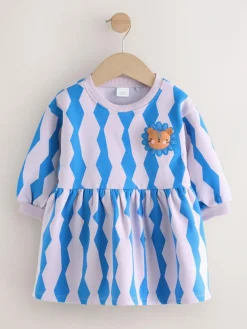 Next Blue Lion Sweat Dress (3mths-7yrs)^ Baby Girls|Baby Girls