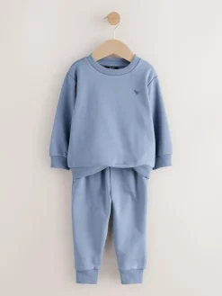 Sale Next Blue Logo Sweatshirt And Joggers Set (3mths-7yrs)