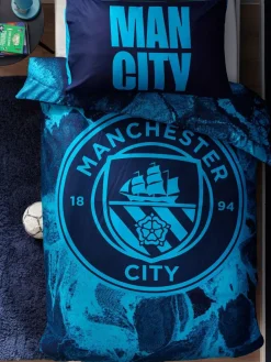 Next Blue Manchester City 100% Cotton Single Duvet Cover and Pillowcase Set