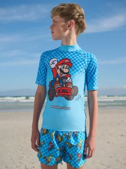 Discount Next Blue Mario Rash Vest (3-16yrs)