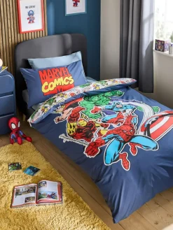 Hot Next Blue Marvel Duvet Cover and Pillowcase Set