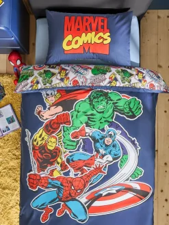 Hot Next Blue Marvel Duvet Cover and Pillowcase Set