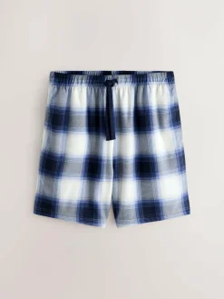 Next Blue/ Mauve Purple Cosy Short Sleeve Pyjamas Set 2 Pack^ Pyjamas